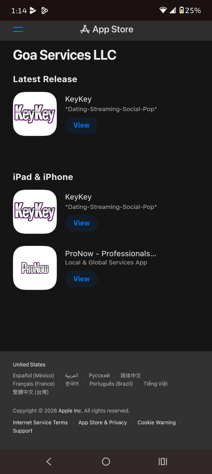 Global Apps On Apple Appstore // For Sale: $10,000,000 USD //